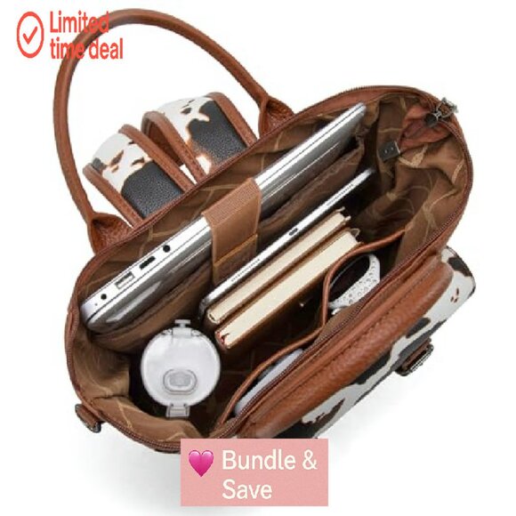 Convertible Backpack Purse with Anti-Theft Pocket for Work Travel - Picture 6 of 7